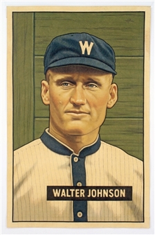 "A Baseball Card That Never Was: Walter Johnson (1951 Bowman)" Original Canvas Artwork 26x40 by Arthur Miller